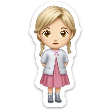 Une petite fille ￼ coréenne sticker