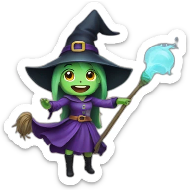 witch spell sticker