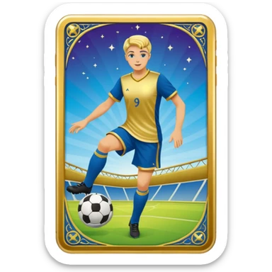 carta dei tarocchi magic che gioca a calcio sticker