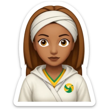 Mulher com roupa de capoeira sticker