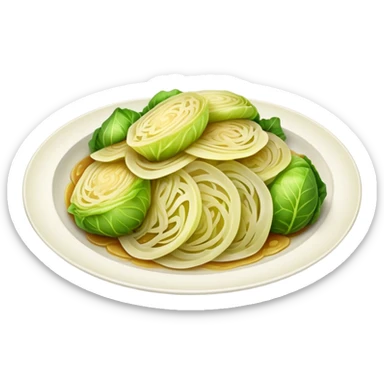 Plate of braised cabbage  sticker