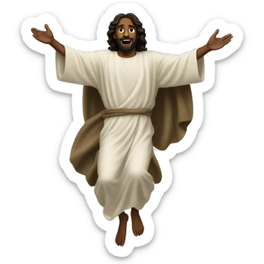 Black Jesus flying the sky sticker