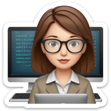 it-specialist-with-computer-and-code-female sticker