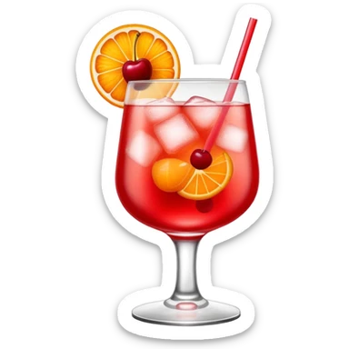 Shirley temple mocktail emoji sticker