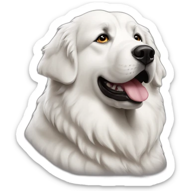 Great Pyrenees dog with large jowls sticker