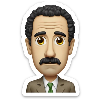 A sad borat that says “sad borat” sticker