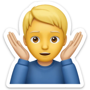emoji face blocking out sound with hands on ears, no text sticker