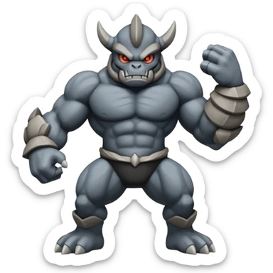 Coalossal-Machamp-Rhypherior-Onix-Pokémon-fusion, full body sticker