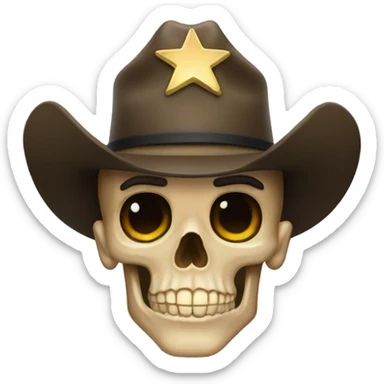 Skull sheriff sticker