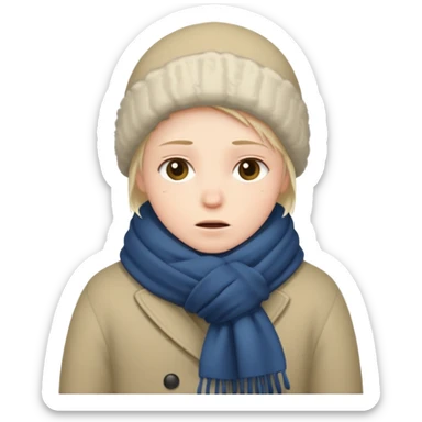 a cold person sticker