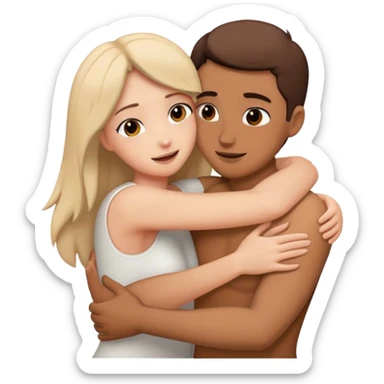 Passionate hug sticker