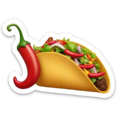 Girly chilies with taco  sticker