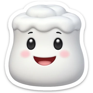 cute animated marshmallow sticker