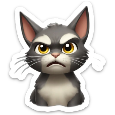 palico looking really angry sticker