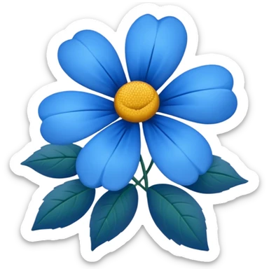 blue flowers sticker