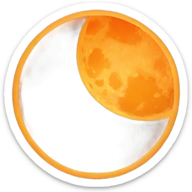 orange moon sticker