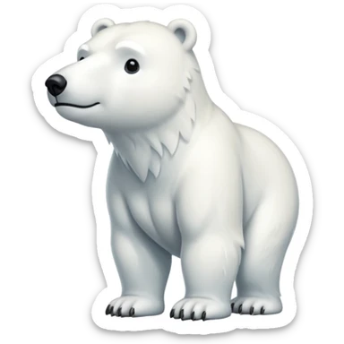 Full body polar bear sticker