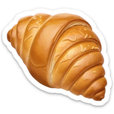There's a croissant on a purple napkin. sticker