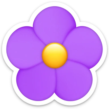 Purple flower emoji sticker