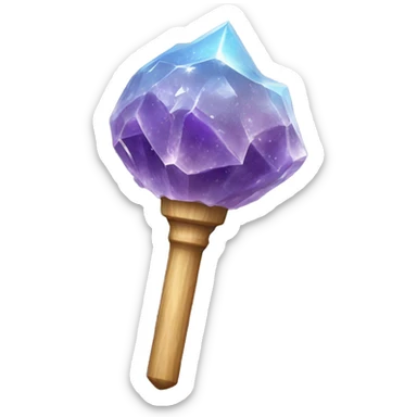 crystal geode mace sticker