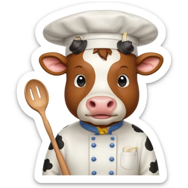 Vaca cocinando sticker
