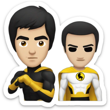 bruce lee vs shazam sticker