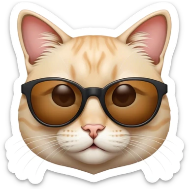 Cat with sunglasses sticker