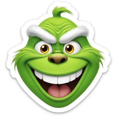 The grinch laughing  sticker