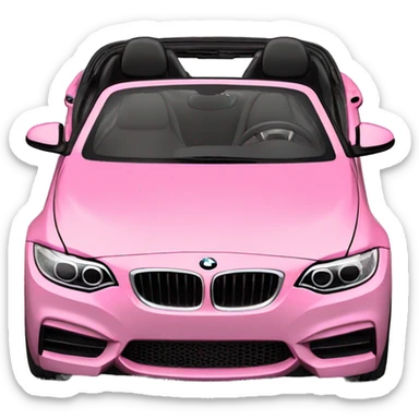 pink convertible 128i bmw 2014 with black seats sticker