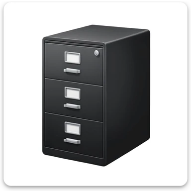 black filing cabinet archive sticker