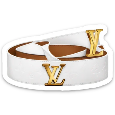 white-luis-vuitton-belt sticker