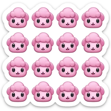 Cute pink things sticker