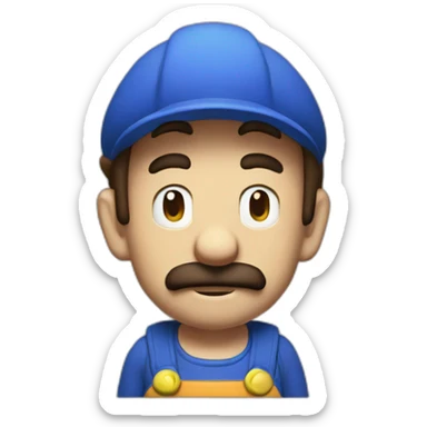 weak skinny mario sticker