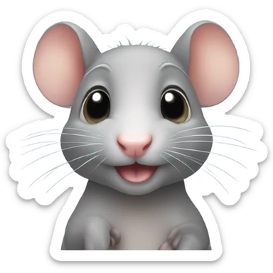 Cute little rat sticker