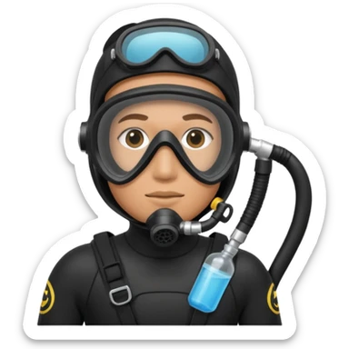 scuba diver sticker