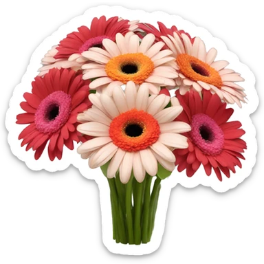 6 gerbera bouquet  sticker