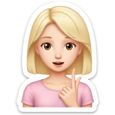 Girl being girly and speaks sticker