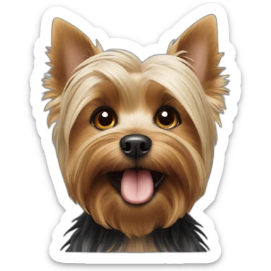 a yorkshire terrier like charles chaplin sticker