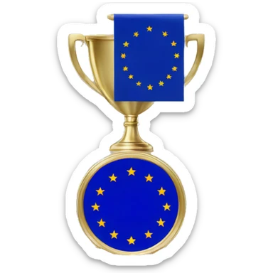 european-union-flag on trophee circle sticker