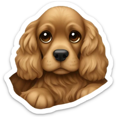 Cocker spaniel in a blanket sticker