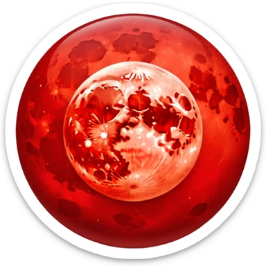 red moon sticker