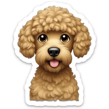 Caniche avec tâches noires sticker