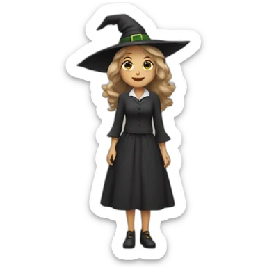 a witch teacher in a kindergarten sticker