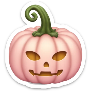 Light pink Pumpkin with a bow sticker