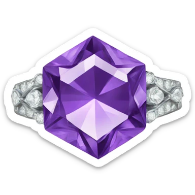 Purple diamond ring sticker