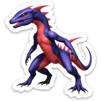 Shiny Exotic Colorful epic Salandit-Genesect-Miraidon-Koraidon-Fakémon-hybrid-creature (full body)  sticker