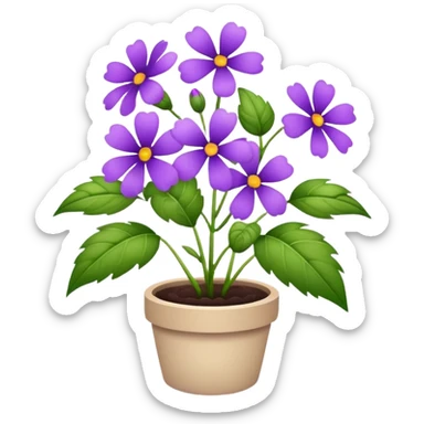 A plant with purple flowers sticker