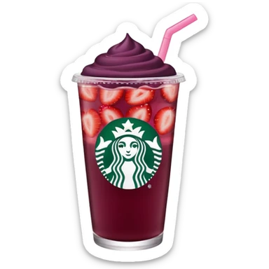 Starbucks strawberry açaí lemonade sticker