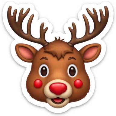 reindeer face sticker