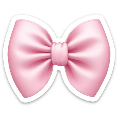 light pink bow sticker